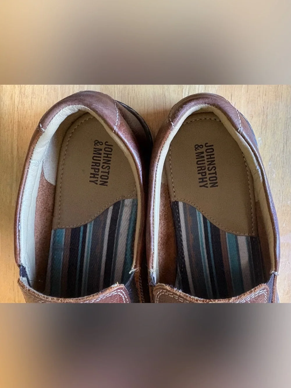 Johnston & Murphy Boy’s Brown Slip-On Leather Loafers